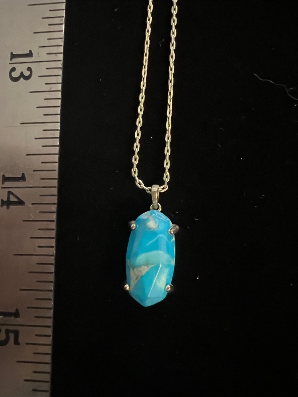 Kendra Scott Turquoise Stone Pendant Necklace - Bright Blue Women’s Jewelry